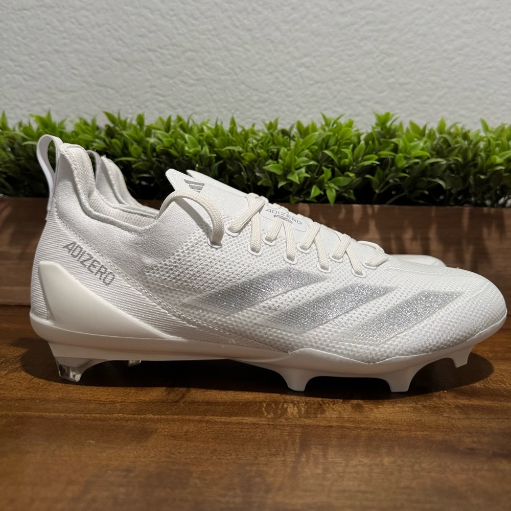 Adidas Adizero Electric+ Football Cleats White Sliver IE3284 Men’s Sizes